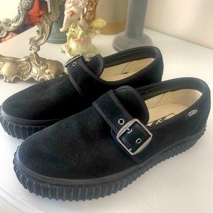 Vans Women’s Style 47 Black Platform Creepers with Buckle